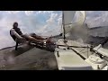 Sailing a Weta Trimaran - Screecher Sail downwind