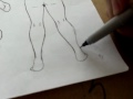 How to draw men's legs: Back