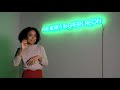 Joseph Kosuth, Five Words in Neon Green | Video in American Sign Language (ASL)