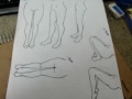 How to draw women's legs: 2 Bends