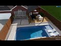 Pool with Tanning Ledge and Raised Wall