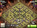 3 Star Lavoonion Attack on TH9 in Clan Wars - Clash of Clans