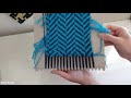 Weaving Herringbone on a Cardboard Loom