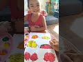 Lia painting fruits #PlayWithLia