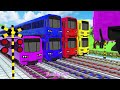 【踏切アニメ】あぶない電車 5 Train Railroad Crossing Train Animation #1