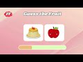 🍓 Can You Guess The  Fruit By Emoji 🌟 | Fun Emoji Quiz 🍎