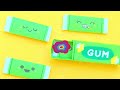 Origami♪ Do you eat gum? Give it to me 😆 With a nice message 💙 Easy gum mini memo