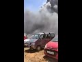 Car burn at Bangalore aero show 2019 | Aero show Bangalore  2019 fire accident |