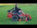 Bad Boy Rouge mowing grass!