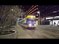 Great night shot of the Minneapolis Light Rail.