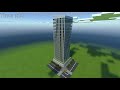 Vivid 16 Floor High Rise Office Building -  Daylight Cycle Timelapse - Minecraft Windows 10 RTX Beta