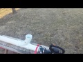 Pitching Machine DIY --Leaf blower and PVC  -make a pitching machine lob real baseballs