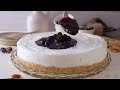 Gluten-Free, No-Bake Blueberry Sour Cream Cheesecake | ShareTheCook