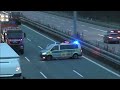 GERMANY - Complete closure on the Highway - Police stop sinners - Emergency trips after an Accident