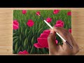 Flower Garden Acrylic Paint/ Very Easy Painting for Beginners 🌱🌷