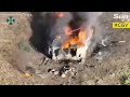 Bizarre moment gung-ho Russian helicopter gunship pilots terrify their own warzone 'tourists'