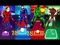 Telis Hop EDM Rush - Capitan America vs Iron man vs Spiderman vs Hulk , tiles Hop EDM #tileshop