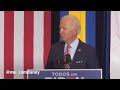 Joe Biden plays Obsessed by Mariah Carey to Donald Trump