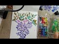 Sumi-e Watercolour | How to Draw Wisteria