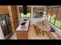 (7x9 Meters) Modern Small House Design | 1 Bedroom Cabin House Tour