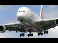 Emirates A380 Landing (Slowed Speed) At Birmingham Airport