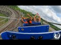 Shivering Timbers Back Row POV 5K 60 FPS | Intense Rough Airtime Machine | Michigans Adventure 2022