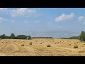 Hay harvesting in southwestern Ontario Canada  牧草收割