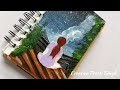 How to Paint a Starry Night Terrace Scene/Step-by-Step Tutorial😱