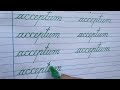 Calligraphy I Handwriting practice  /Beautiful Cursive Styles/ Latin