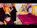 Grand receiving ceremony for venerableGeshi acharya Thupten loden’s Yangsi rinpoche at DenmaKhamtsen