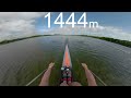 2000m Rowing Race Head Cam | Single Scull On the Water Row Along