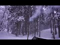 Solo camping in heavy snow | Hot tent and blizzard snow