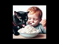 AI Babies&Cats: Funny Kitchen