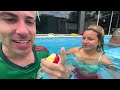 24 HOURS LIVING IN THE POOL!!