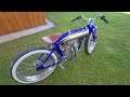 Working on my V-Twin Board Tracker Bicycle