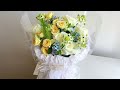 Champagne Roses Floral Bouquet Wrapping Tutorials(42) | Flower Bouquet Wrapping Technique & Idea