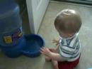 Timothy finds the dog's water bowl!