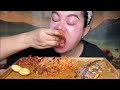 Dengdeng sapi pedas ikan asin japuh,pucuk ubi,jengkol muda,sambal terasi Mukbang