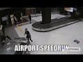 Airport car speed run Benny Hill style