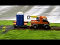 Lego Road-and-rail truck with Portable toilet from Lego Train Station 60335