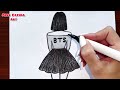 Very Easy BTS Girl Drawing | Easy BTS Drawing | Girl Drawing Step By Step
