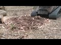 DunRite Mulching Destroying a Hardwood Stump with a Medieval Weapon!!