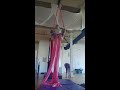 aerial silks sequence fail- tension footlock split to 360 drop