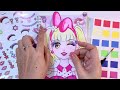 [ToyASMR] Makeup style Melody 💋💄with Sticker #asmr #makeup #melody #paperdiy #sticker