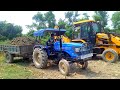 #video :- Sonalika Tractor trolley stunt Loading By Using JCB 3dx Backhoe | Sonalika Tractor | JCB