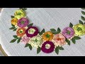 RANUNCULUS FLOWER WREATH EMBROIDERY || DIY EMBROIDERED WREATH  .