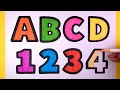 How to Draw Basic Alphabets and Numbers For Kids