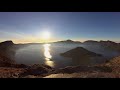 Crater lake sunrise / Timelapse