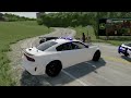 WE CAUGHT THE FUGATIVE! (POLICE CHECKPOINT) | STOLEN FERRARI | Farming Simulator 22