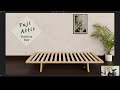 Blender furniture product presentation: Simplistic Bed Frame modelling tutorial